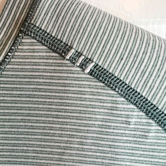 Men’s Lululemon Athletic Metal Vent Tech Green White Subtle Striped Tee Size Lg - Picture 8 of 8